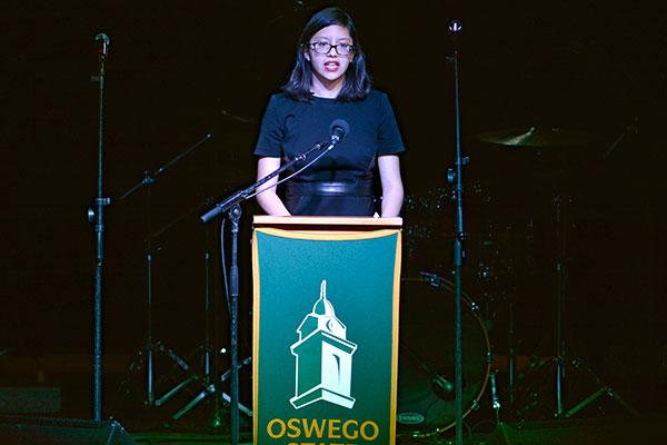 Susan at podium