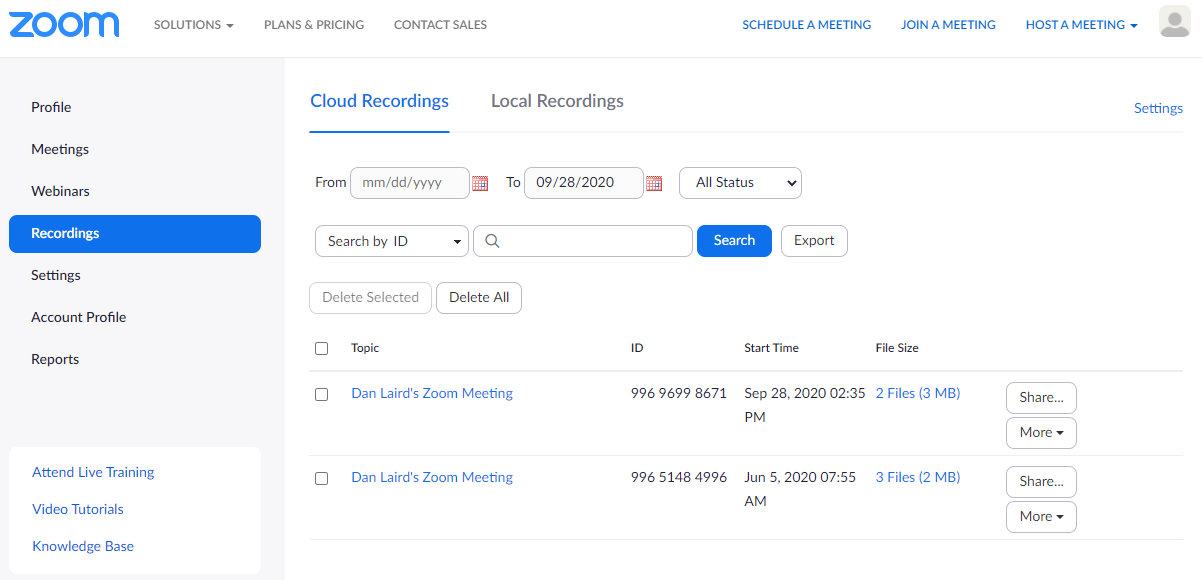 how to find downloaded zoom recordings
