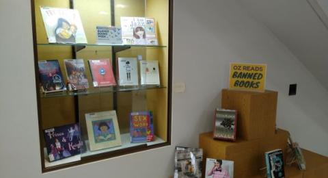 Banned Books display