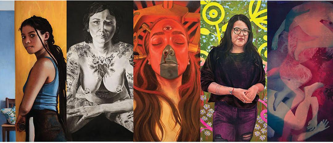 Tyler Art Gallery's "Figuratively Speaking" will include artists represented, from left, Amber Lia-Kloppel, Lindsey Guile, Sofía Luz Pérez, Luanne Redeye and Lacey McKinney