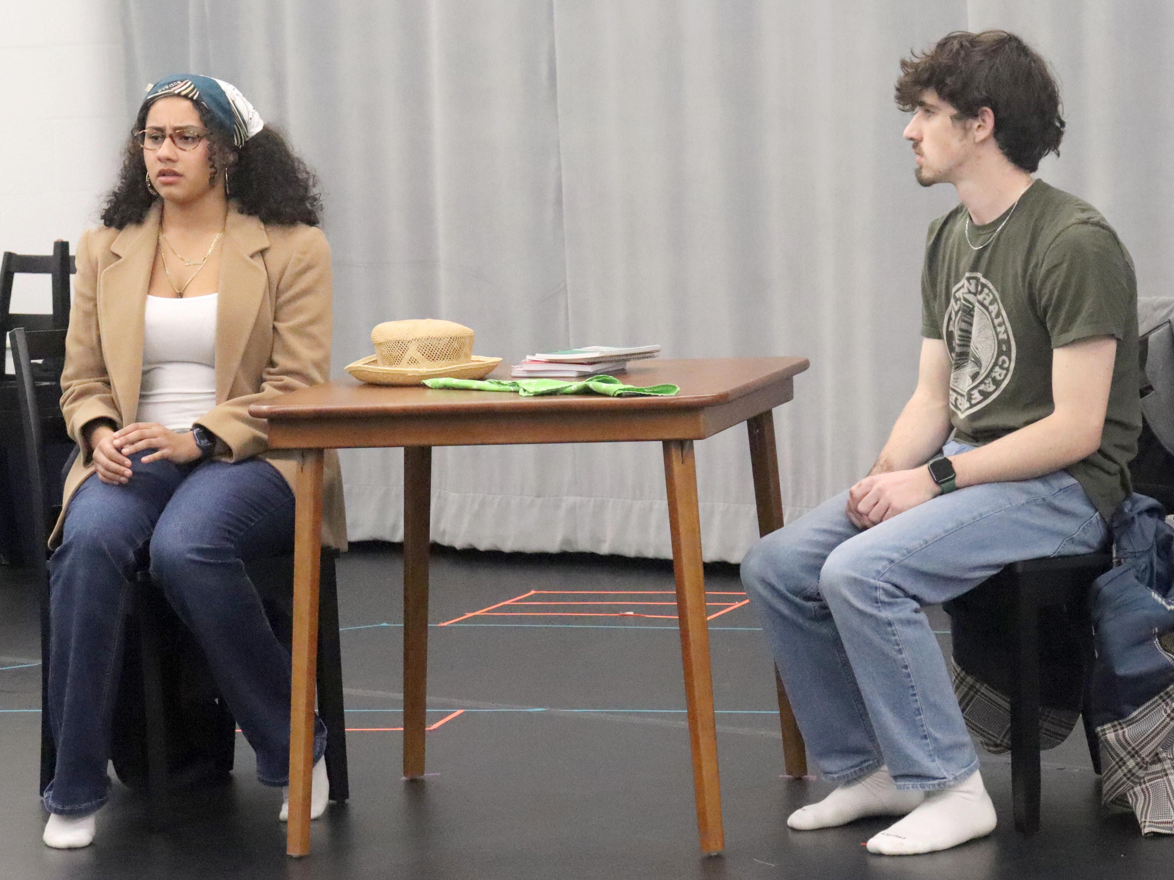 Chelli Lopez and Aiden O'Brien are among the student cast members for "The Laramie Project," which runs Oct. 16 to 20