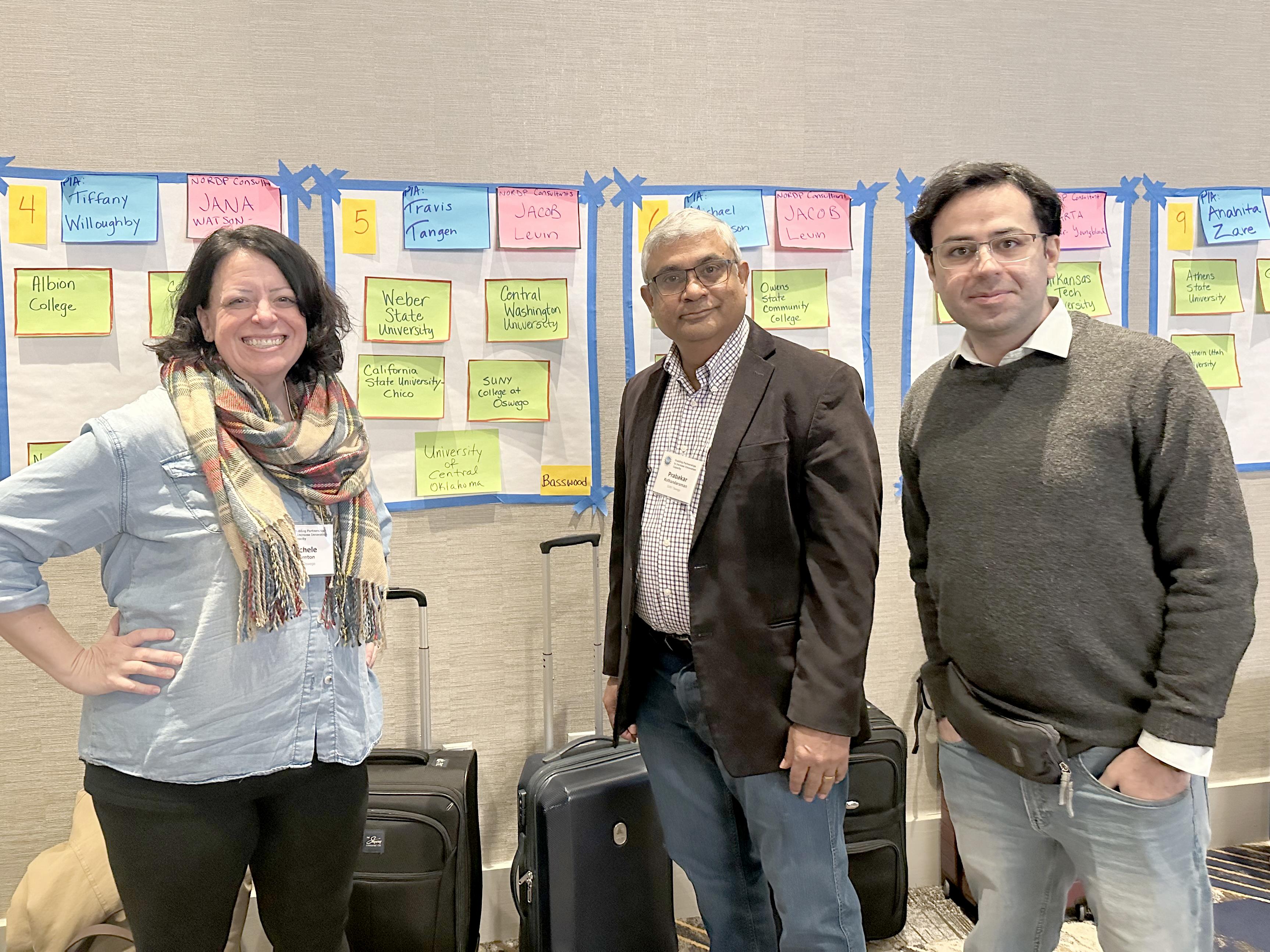 Michele Thornton, Prabakar Kothandaraman and Mohammad Tajvarpour from SUNY Oswego's School of Business