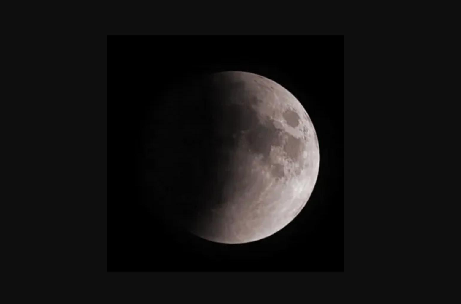 Image of a partial lunar eclipse, courtesy of NASA