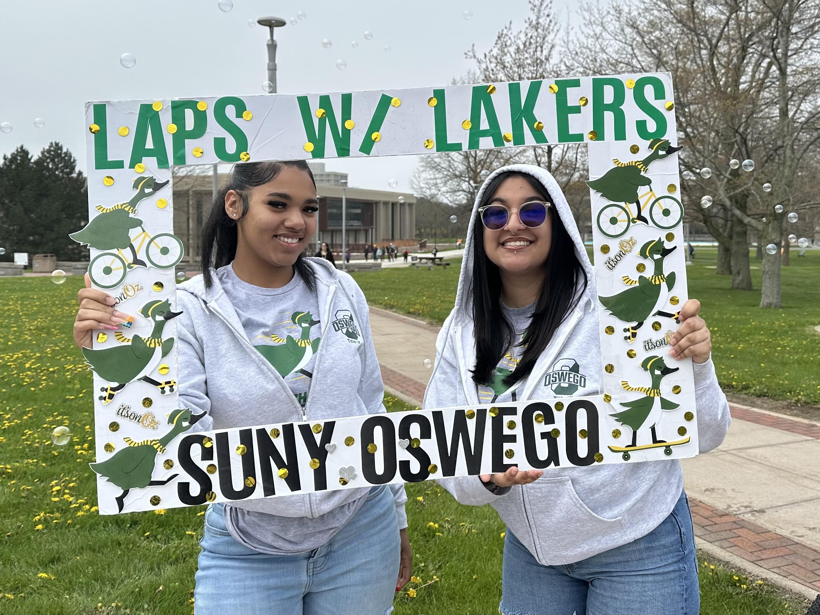 Students like It's On Oz intern Rosely Paulino (left, with fellow team member Mariely Torres) have benefited from the Internship Impact Fund that will provide paid internships to at least 155 Oswego students per year, thanks to SUNY support.