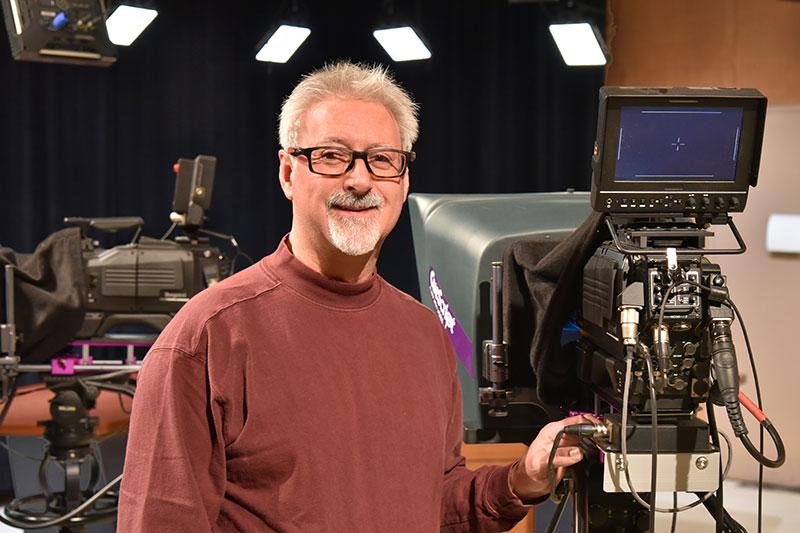 Patrick Moochler in a TV studio