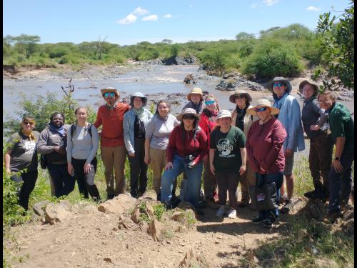 SUNY Oswego students and faculty exploring Tanzania