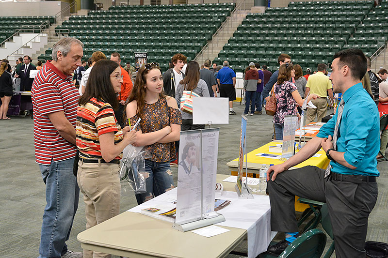High school students and families at College Fair