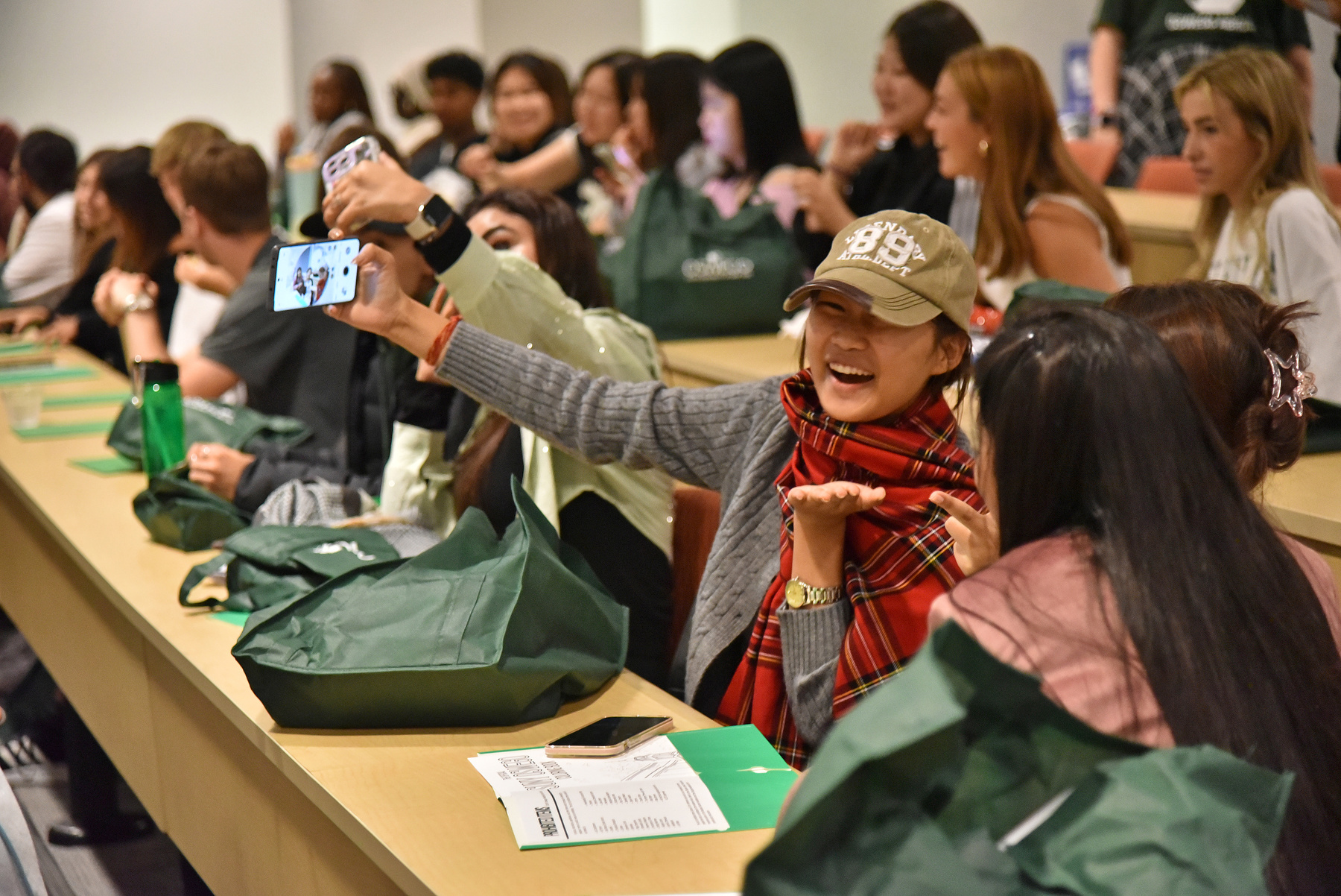 New international students enjoy their orientation sessions hosted Aug. 21 in the Shineman Center by the Office of International Education and Programs.